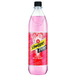 Flasche Schweppes Wild Berry Zero 6/1,0